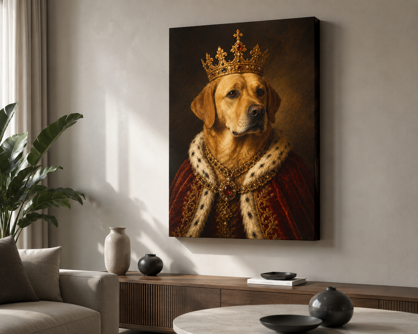 Portrait Royal — Format Toile — Sa Majesté
